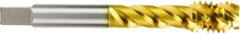 OSG - 7/8-9 UNC 4 Flute Semi-Bottoming Spiral Flute Tap - Powdered Metal, HR Finish, 5.51" OAL, Right Hand Flute, Right Hand Thread, H3, Series 335 - USA Tool & Supply
