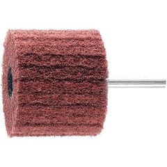 PFERD - 2-3/8" Diam x 2" Face Width, Aluminum Oxide Nonwoven Mounted Flap Wheel - 1/4" Shank Mount, 180 Grit, 10,000 Max RPM - USA Tool & Supply