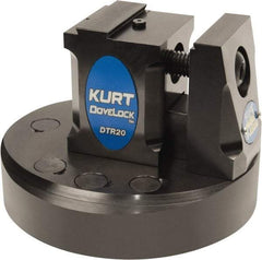 Kurt - 2" Jaw Width, 3-7/8" High x 5.38" Long x 5-3/8" Wide Dovetail Reversible Vise - For Use with 4 & 5 Axis Workholding Systems - USA Tool & Supply