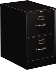 Hon - 18-1/4" Wide x 29" High x 26-1/2" Deep, 2 Drawer Vertical File - Steel, Black - USA Tool & Supply