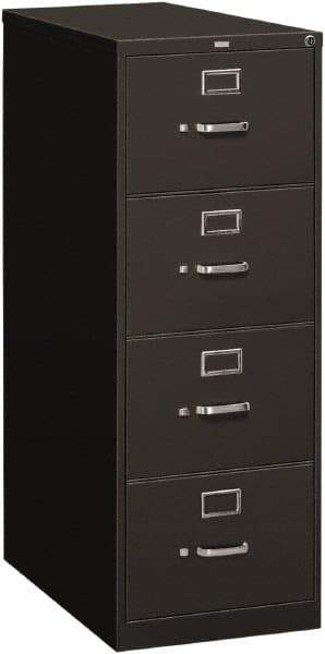 Hon - 18-1/4" Wide x 52" High x 26-1/2" Deep, 4 Drawer Vertical File - Steel, Charcoal - USA Tool & Supply