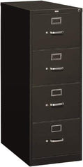 Hon - 18-1/4" Wide x 52" High x 26-1/2" Deep, 4 Drawer Vertical File - Steel, Charcoal - USA Tool & Supply