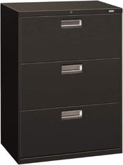 Hon - 30" Wide x 40.88" High x 19-1/4" Deep, 3 Drawer Roll-Out - Steel, Charcoal - USA Tool & Supply