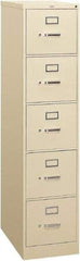 Hon - 15" Wide x 60" High x 26-1/2" Deep, 5 Drawer Vertical File - Steel, Putty - USA Tool & Supply