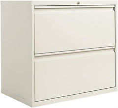 ALERA - 30" Wide x 28.38" High x 19-1/4" Deep, 2 Drawer Lateral File - Steel, Light Gray - USA Tool & Supply