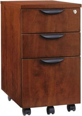 ALERA - 15.88" Wide x 28.38" High x 20-1/2" Deep, 3 Drawer Pedestal - Woodgrain Laminate, Medium Cherry - USA Tool & Supply