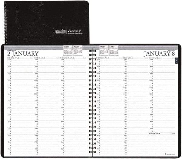 House of Doolittle - 26 Sheet, 8-1/2 x 11", Weekly Planner - Black - USA Tool & Supply