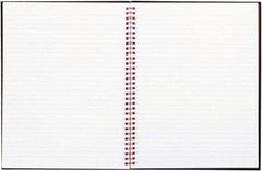 Black n Red - 70 Sheet, 8-1/2 x 11", Legal (Style) Hardbound Notebook - Black - USA Tool & Supply