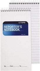 TOPS - 70 Sheet, 4 x 8", Legal/Wide (Style) Reporter\x92s Notebook - White - USA Tool & Supply