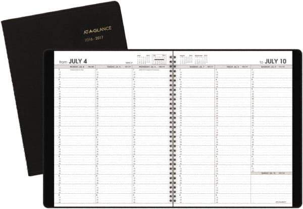 AT-A-GLANCE - 26 Sheet, 5-1/2 x 8-1/2", Accounting Book - Black - USA Tool & Supply