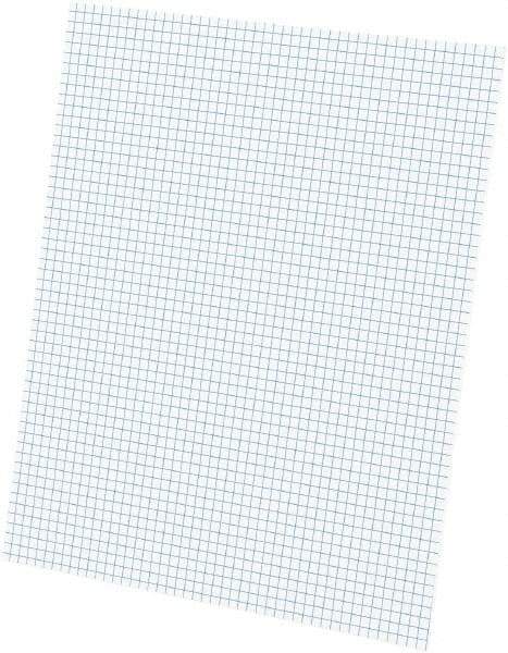 AMPAD - 50 Sheet, 6-5/8 x 9-1/8", Quadrille Quadrille Pads - White - USA Tool & Supply