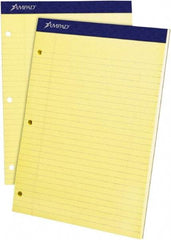 AMPAD - 100 Sheet, 8-1/2 x 11", Legal/Wide (Style) Legal Pad - Canary - USA Tool & Supply