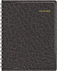 AT-A-GLANCE - 365 Sheet, 8-1/2 x 11", Appointment Book - Black - USA Tool & Supply