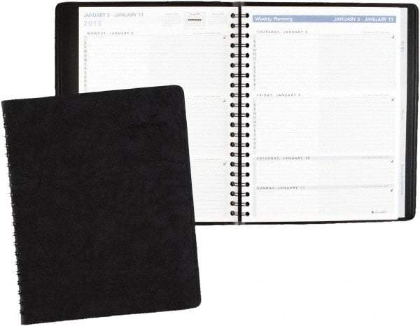 AT-A-GLANCE - 26 Sheet, 8-1/4 x 10-7/8", Appointment Book - Black - USA Tool & Supply