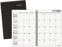 DayMinder - 24 Sheet, 7-7/8 x 11-7/8", Monthly Planner - Black - USA Tool & Supply