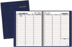 AT-A-GLANCE - 128 Sheet, 8-1/4 x 10-7/8", Weekly Planner - Navy - USA Tool & Supply