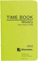 Wilson Jones - 36 Sheet, 4-1/8 x 6-3/4", Foreman\x92s Time Book - White - USA Tool & Supply