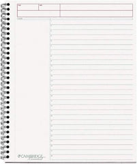 Cambridge - 80 Sheet, 8-1/2 x 11", Business Notebook - Black - USA Tool & Supply