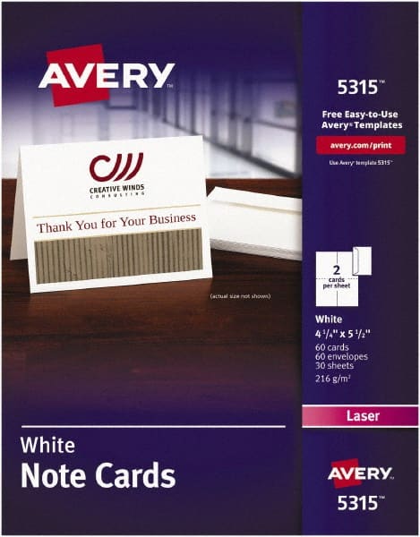 Tent Card: 60 Sheets White Cover