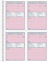 TOPS - 400 Sheet, 8-1/2 x 11-3/4", Telephone Message Book - Pink - USA Tool & Supply