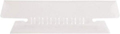 Pendaflex - 3-1/2" File Insert Label, 25 Tabs, Slide In, Hanging Divider - White Tabs, Clear Folder - USA Tool & Supply