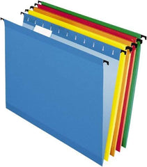 Pendaflex - 8-1/2 x 11", Letter Size, Assorted Colors, Hanging File Folder - 11 Point Stock, 1/5 Tab Cut Location - USA Tool & Supply