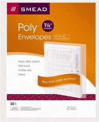 SMEAD - 9-3/4 x 11-5/8", Legal, Transparent Clear, Poly String & Button Envelope - USA Tool & Supply