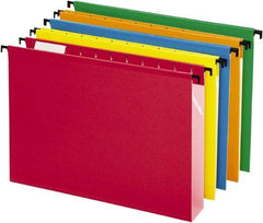 Pendaflex - 8-1/2 x 11", Letter Size, Assorted Colors, Hanging File Folder - 11 Point Stock, 1/5 Tab Cut Location - USA Tool & Supply
