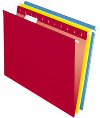 Pendaflex - 8-1/2 x 11", Letter Size, Assorted Colors, Hanging File Folder - 11 Point Stock, 1/5 Tab Cut Location - USA Tool & Supply