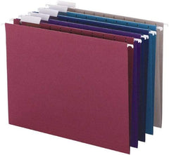 SMEAD - 8-1/2 x 11", Letter Size, Assorted Colors, Hanging File Folder - 11 Point Stock, 1/5 Tab Cut Location - USA Tool & Supply