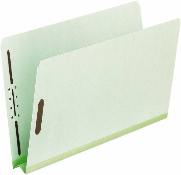 Pendaflex - 8-1/2 x 11", Letter Size, Green, Classification Folders with Top Tab Fastener - 25 Point Stock, Straight Tab Cut Location - USA Tool & Supply