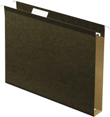 Pendaflex - 8-1/2 x 11", Letter Size, Standard Green, Hanging File Folder - 11 Point Stock, 1/5 Tab Cut Location - USA Tool & Supply