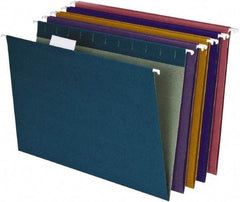 Pendaflex - 8-1/2 x 11", Letter Size, Assorted Colors, Hanging File Folder - 11 Point Stock, 1/5 Tab Cut Location - USA Tool & Supply