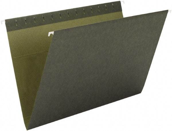 SMEAD - 8-1/2 x 11", Letter Size, Standard Green, Hanging File Folder - 11 Point Stock - USA Tool & Supply