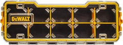DeWALT - 6-1/2" Wide x 2-7/8" High x 17-3/8" Deep, Small Parts Compartment Box - Plastic Frame, 10 Compartments, 2-7/8" High Bin - USA Tool & Supply