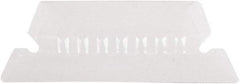 Pendaflex - 2" File Insert Label, 25 Tabs, Slide In, Hanging Divider - Clear Tabs, White Folder - USA Tool & Supply