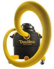 Dustless Technologies - 16 Gal Plastic Tank, Electric Powered Wet/Dry Vacuum - 5 Peak hp, 120 Volt, 11.5 Amps, 12' Hose Fitting, Cloth Filter, Accessories Included - USA Tool & Supply