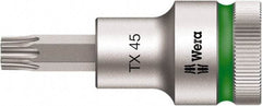 Wera - 1/2" Drive, T27 Torx Bit Socket - 5-33/64" OAL - USA Tool & Supply