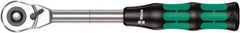 Wera - 1/2" Drive Pear Head Ratchet - Chrome Vanadium Finish, 11" OAL, 72 Gear Teeth, Ergonomic Cushion Grip Handle - USA Tool & Supply