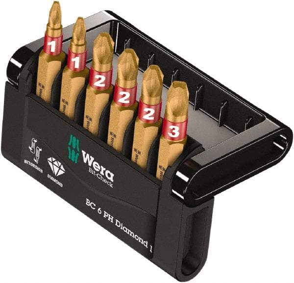 Wera - Posidriv Bit Set - 1/4" Drive - USA Tool & Supply