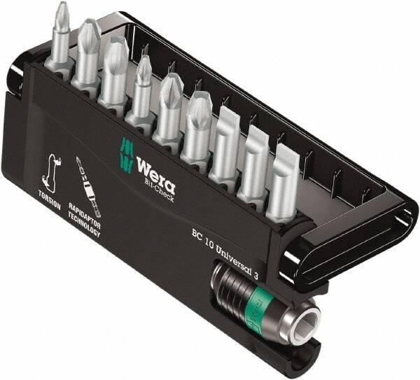 Wera - Posidriv Bit Set - 1/4" Drive - USA Tool & Supply