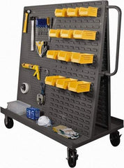 Durham - 2,000 Lb Capacity Steel A-Frame Truck - Steel Deck, 48" OAW, Phenolic Casters - USA Tool & Supply