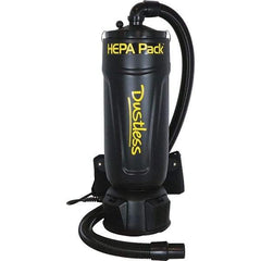 Dustless Technologies - 2.5 Gal, Polyethylene Tank, Dry, HEPA Backpack Vacuum - 11.6 Amps - USA Tool & Supply