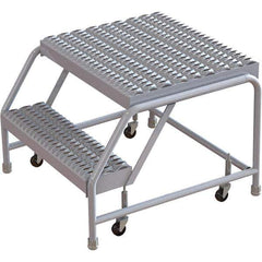 TRI-ARC - Rolling & Wall Mounted Ladders & Platforms Type: Rolling Warehouse Ladder Style: Rolling Safety Ladder - USA Tool & Supply