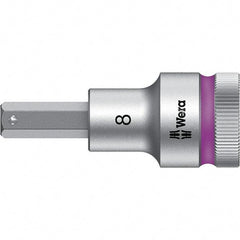 Wera - 1/2" Drive, 8mm Hex Bit Socket - 2-23/64" OAL - USA Tool & Supply