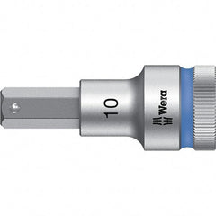 Wera - 1/2" Drive, 10mm Hex Bit Socket - 2-23/64" OAL - USA Tool & Supply