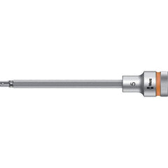 Wera - 1/2" Drive, 5mm Hex Bit Socket - 5-33/64" OAL - USA Tool & Supply