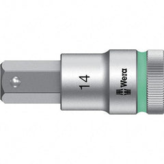 Wera - 1/2" Drive, 14mm Hex Bit Socket - 2-23/64" OAL - USA Tool & Supply