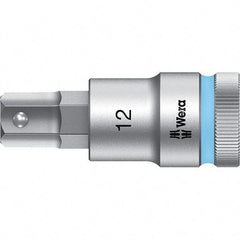 Wera - 1/2" Drive, 12mm Hex Bit Socket - 2-23/64" OAL - USA Tool & Supply
