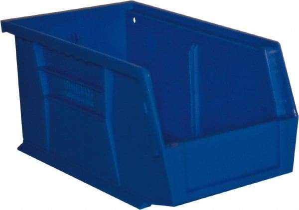 Durham - 11-3/8" Deep, Blue Plastic Hang and Stack Bins - 5" High x 5-1/2" Wide x 11-3/8" Long - USA Tool & Supply